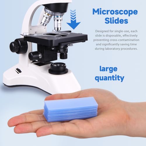 Luxshiny 100pcs Plastic Microscope Slides Kit Blank Slides 75 x 25 mm - size: 25X75mm