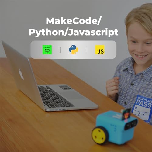 ELECFREAKS microbit Tpbot-Edu Version Kit Precise Control Angles and Directions Suitable for STEM Project, BBC Micro:bit DIY Coding Car with Wiki Tutorial(Without Micro:bit)