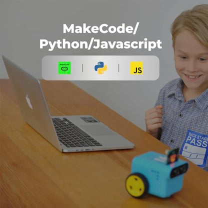 ELECFREAKS microbit Tpbot-Edu Version Kit Precise Control Angles and Directions Suitable for STEM Project, BBC Micro:bit DIY Coding Car with Wiki Tutorial(Without Micro:bit)