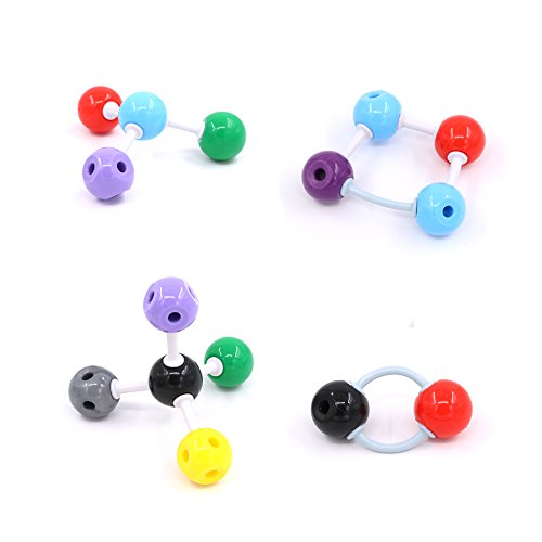 Swpeet 178 Pcs Molecular Model Kit for Inorganic & Organic Molecular Model Teacher and 16 Years and Over Teenages Kit - 69 Atoms & 30 Orbitals & 78 Links & 1 Short Link Remover Tool - Science Toys - style: 178 Pieces Molecular Model Kit