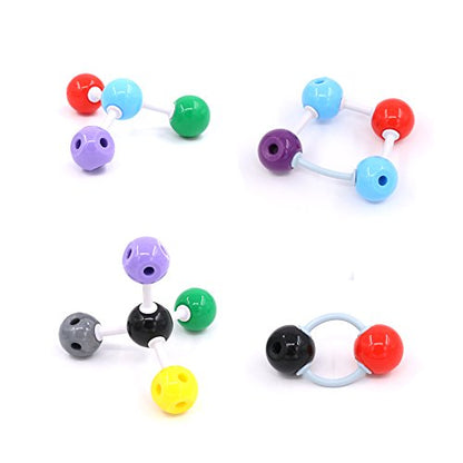Swpeet 178 Pcs Molecular Model Kit for Inorganic & Organic Molecular Model Teacher and 16 Years and Over Teenages Kit - 69 Atoms & 30 Orbitals & 78 Links & 1 Short Link Remover Tool - Science Toys - style: 178 Pieces Molecular Model Kit