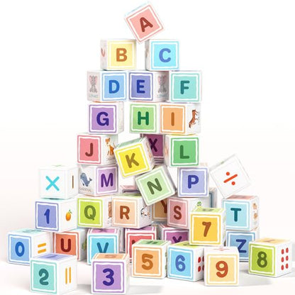 Magnetic Blocks for Kids Ages 3+, 3D Alphabet & STEM Building Cubes - style: Printed-30PCS(1.34in)