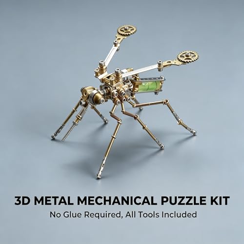 3D Metal Model Mechanical Kits Steampunk Insects Mosquito Puzzle for Adults 140+ Parts 3 Hours Build Cool Desk Decor Christmas & Birthday Gift for Men Father (Mosquito) - style: Mosquito