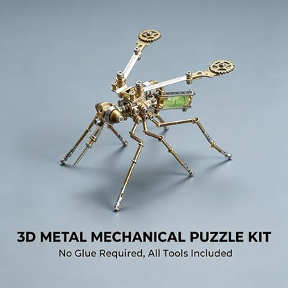 3D Metal Model Mechanical Kits Steampunk Insects Mosquito Puzzle for Adults 140+ Parts 3 Hours Build Cool Desk Decor Christmas & Birthday Gift for Men Father (Mosquito) - style: Mosquito