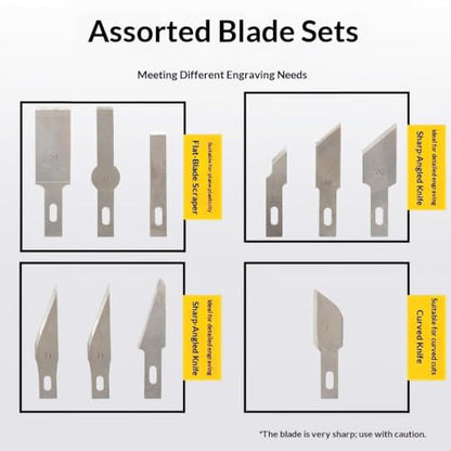 SUPVOX Craft Hobby Knife Set with Non-Slip Handles, 13 Pcs