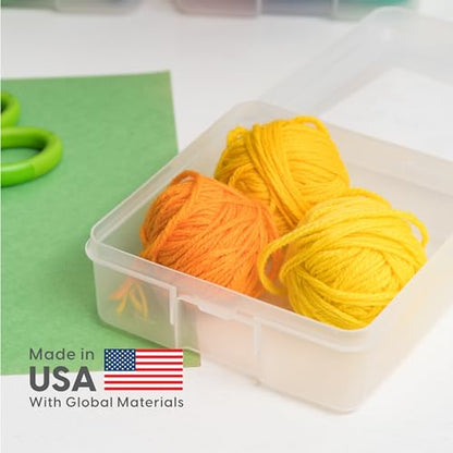 IRIS USA Clear Cases |Made in USA| Plastic Box Organizers (10-Pack)- Small - size: 10 - Pack, style: Small