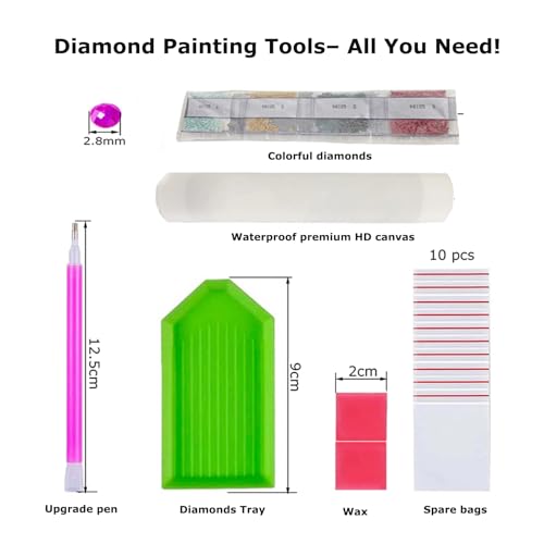 TOPCLTV Animal Diamond Art Kits for Adults,5D Leopard Diamond Painting Kits - color: HS003-1