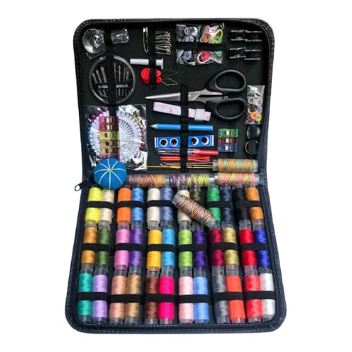200PCS Sewing Kit with Case,Marcoon Needle and Thread Kit with Sewing Supplies and Accessories for Kids,Adults,Beginner,Home,Travel,Emergency Including Scissors,Measure Tape,Needle Threader - color: 200pcs-black