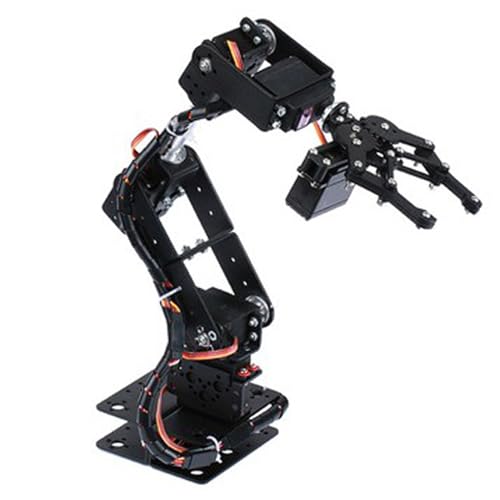 Ejoyous Robot Arm Kit, Mechanical 6DOF Robotic Arm Clamp Claw Building Kit DOF Manipulator Industrial Robot Parts