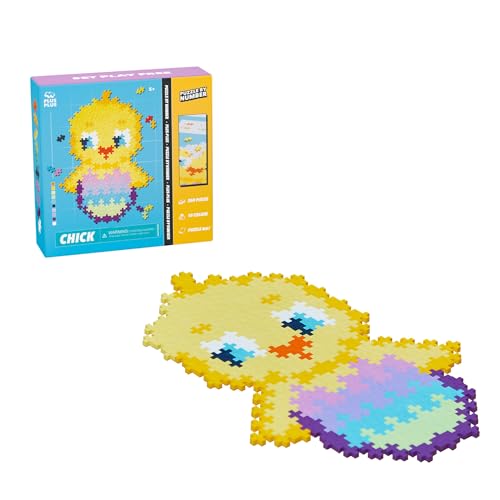 PLUS PLUS Puzzle By Number, Chick - 250 Piece Building Block Set - style: Chick