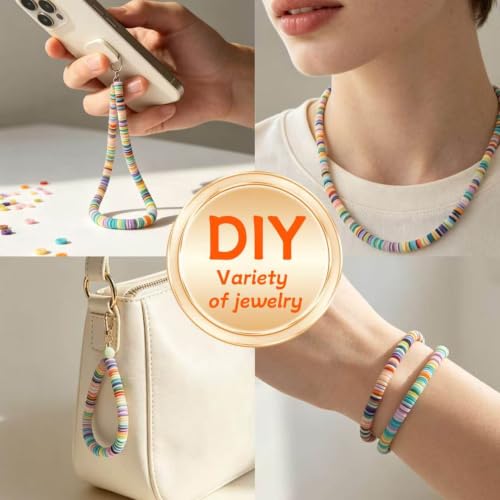24 Colors 2200Pcs Polymer Clay Beads DIY Friendship Bracelet Kit