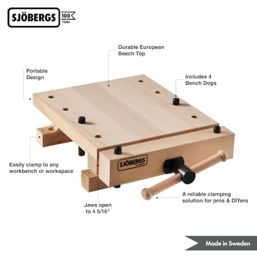 Smart Workstation Pro Vise Top - Portable Work Station 20-7/8" x 14-3/8" - size: Sjöbergs Smart Workstation Pro Vise Top