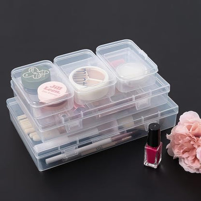 LJY 20 Clear Plastic Boxes, 3 Sizes for Hardware - color: Transparent, size: Mixed Sizes