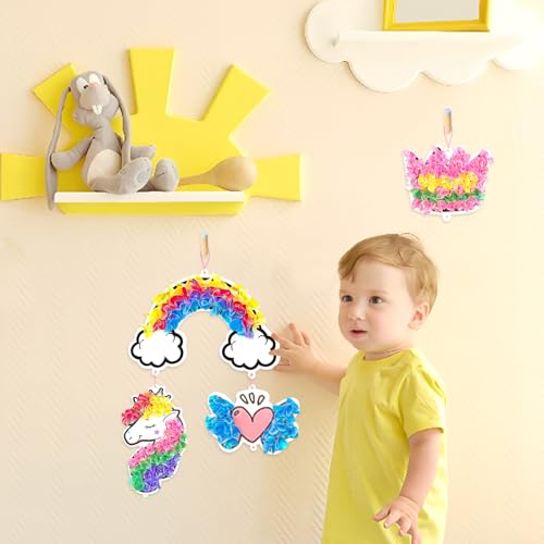 Poke-in Craft and Art Kit- Magical Dream Decor,Arts and Crafts,DIY Craft Kits,Mess-Free Fun for Kids,Art Activity Birthday Christmas Gift Ideas for Children,Toys for Girls and Boys Ages 4-10+ - style: Dream Decor