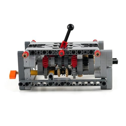 MOC Mechanical Transmission Gearbox Bundle – 5+1 & 6-Speed Manual Gear System, DIY Engineering Building Kit with Motor Function Compatibility, STEM Educational Model for Teens & Adults