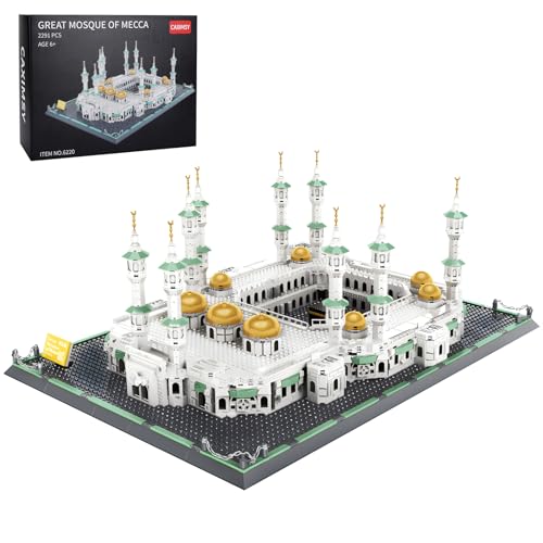 CAXIMSY Great Mosque of Mecca Building Blocks Set Islamic Masjid Architectural Model Toys Muslim Eid Gifts for Kids Adult 2291 Pieces - color: Mjdqzs Architecture