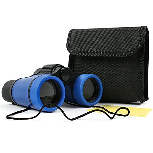 Scotamalone Kids Binoculars Shock Proof Toy Binoculars Set for Age 3-12 Years Old Boys Girls Bird Watching Educational Learning Hunting Hiking Birthday Presents - color: dark blue, size: one pc