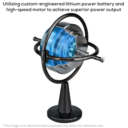 DjuiinoStar Super Precision Electric Gyroscope: 12,000-13,000 RPM for 15-20 Minutes (Black)