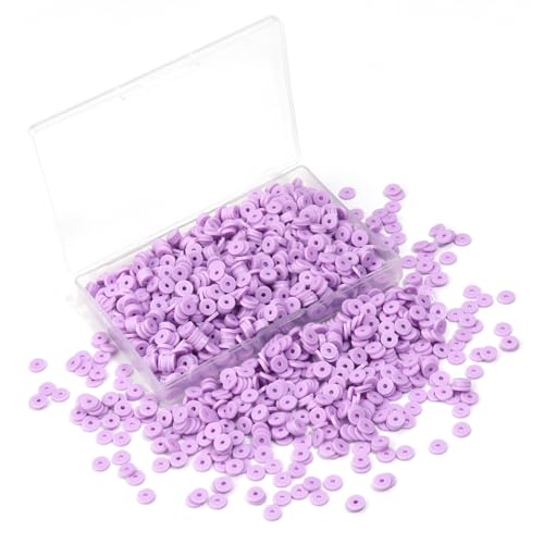 6mm Polymer Clay Beads for Bracelets Making 1000PCS - color: Lavender