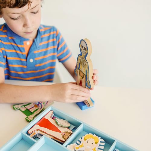 Melissa & Doug Magnetic Human Body Anatomy Play Set with 24 Magnetic Pieces and Storage Tray