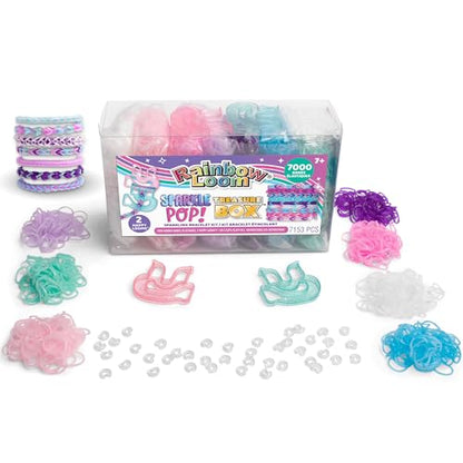 Rainbow Loom Treasure Box Sparkle Pop Edition DIY Bracelet Kit, 7000 Bands