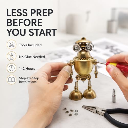 3D Metal Robot Puzzles, DIY Mechanical Model Kits for Adults, Desk Decor