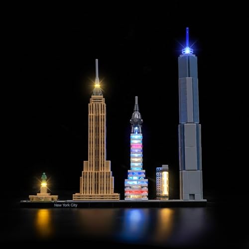 LED Lighting Compatible with LEGO Architecture New York City Skyline 21028，Light Kit Compatible with LEGO 21028, NOT Included The Model Set - JUST Lights