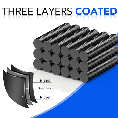TRYMAG 280Pcs Small Neodymium Magnets, Black - color: Black, size: 3x2mm-280Pcs