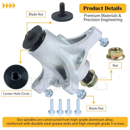 3PK 139-3214 Spindle with 125-5575 Spindle Pulley for Toro 50" Deck - size: 3x121-0751E
