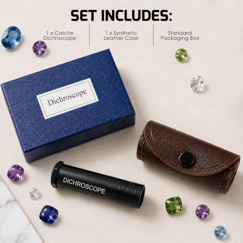 Heavy Duty Calcite Dichroscope Gemstone Tester Trichoic Pleochroic Colors Gemstone Identification Gemstones Gemological Testing Diamond Jeweler Tool Metal Body Gemology