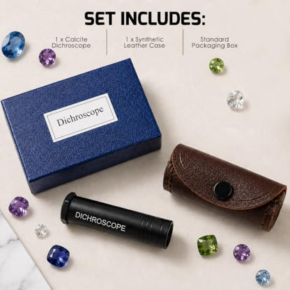 Heavy Duty Calcite Dichroscope Gemstone Tester Trichoic Pleochroic Colors Gemstone Identification Gemstones Gemological Testing Diamond Jeweler Tool Metal Body Gemology