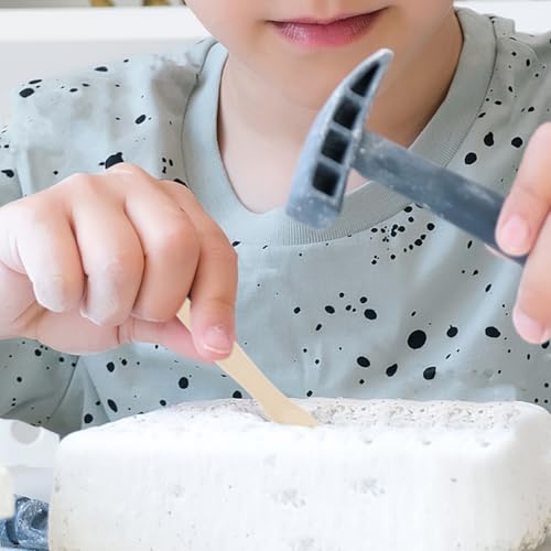 BESPORTBLE Kids Digging Tools 3.54in Lightweight Dual-Ended Brush and Chisel Excavation Kit for Kids Ages 4-8 Stem Science Archaeology Learning Toy for Dinosaur Digging and Practical Skills