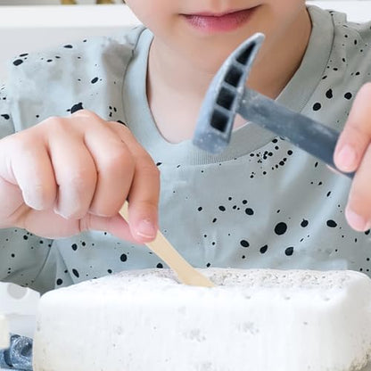 BESPORTBLE Kids Digging Tools 3.54in Lightweight Dual-Ended Brush and Chisel Excavation Kit for Kids Ages 4-8 Stem Science Archaeology Learning Toy for Dinosaur Digging and Practical Skills