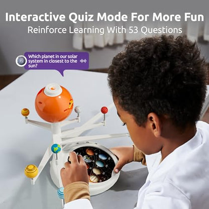 Science Can Solar System for Kids, Interactive Talking Solar System Model - color: White