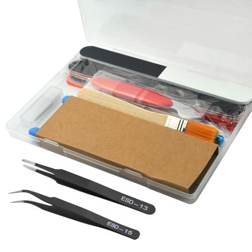 18Pcs Modeler Basic Tools Craft Set for Gundam Model Tools Kit with Plastic Box for Model Assemble Car Hobby Model Building Repairing and Fixing DIY Craft Kit