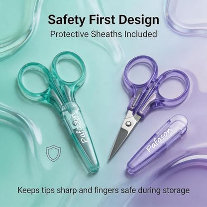 PAFASON Small Travel Sewing Embroidery Scissors Set Curve Straight Tip - style: Contemporary