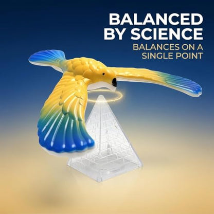 2Pcs Balance Bird with Clear Triangle Stand, Educational Physics Gravity Demonstration, Science Kit