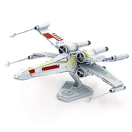 Metal Earth Puzzle 3D X-Wing Starfighter Metal Puzzle Star Wars Building Model Kits for Adults Challenging Level 5.49 X 11.61 X 5.41 Cm