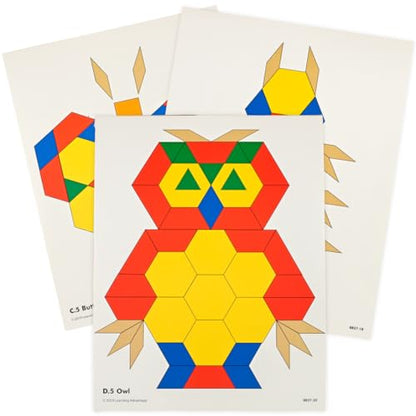 LEARNING ADVANTAGE Pattern Block Cards, Set of 20