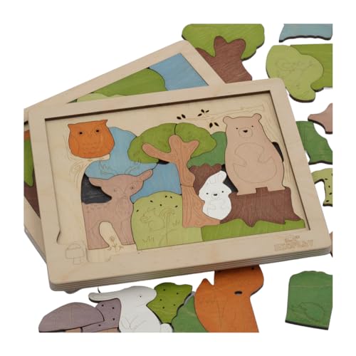 Woodlands Puzzle for Kids | 33 Piece Jigsaw Puzzle for Pre-School Kids | Learning and Educational Toy Gift for Boys & Girls 3 Years and Above - style: Woodlands