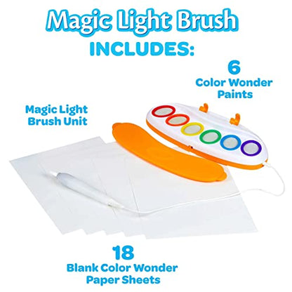 Crayola Color Wonder Magic Light Brush, Mess Free Painting for Kids, Age 3+ - size: 25 Piece Set, style: Magic Light Brush
