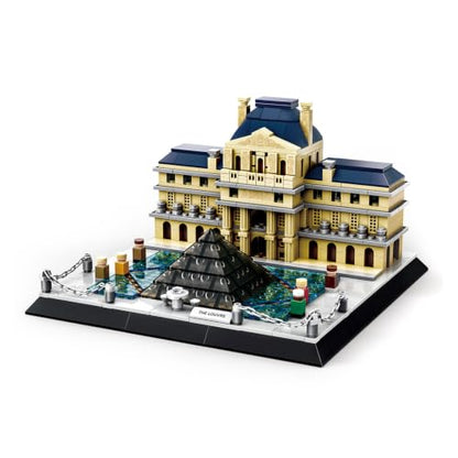 Oichy Louvre Museum Building Blocks Paris Iconic Architecture Building Set - color: Louvre Museum Set