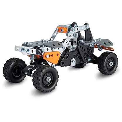 MECCANO Erector, 10 in 1 Model Race Truck Building Set, 225 Pieces, for Ages 8 and up, STEM Construction Education Toy