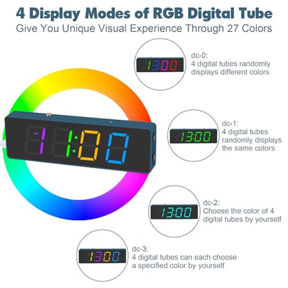 DIY Digital Alarm Clock Soldering Project Kit with RGB Display