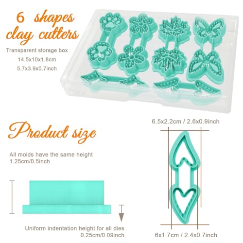 ORIGACH 6 Pcs Keychain Polymer Clay Cutters Set - style: Keychain