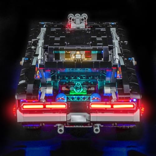 LocoLee Light kit Compatible with Lego Fast and Furious Dodge Charger R/T Car 42231- NOT Actual Model Only Lights, LED Lighting Accessories for LEGO Technic Display Collectors (Standard Version)