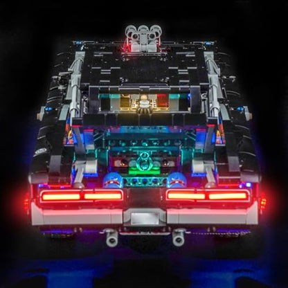 LocoLee Light kit Compatible with Lego Fast and Furious Dodge Charger R/T Car 42231- NOT Actual Model Only Lights, LED Lighting Accessories for LEGO Technic Display Collectors (Standard Version)