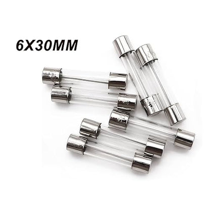 24 Values 180pcs Fast Blow Glass Fuses Assortment Kit 250V 0.5A 1A 2A 3A 4A 5A 6A 7A 8A 10A 15A 20A 5X20MM 0.5A 1A 2A 3A 4A 5A 6A 7A 8A 10A 15A 20A 6X30MM 250V Fast-Blow Glass Fuses Set - size: 180PCS kit