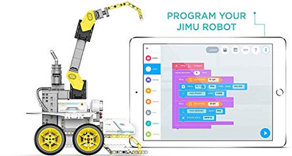 UBTECH JRA0203 JIMU Robot BuilderBots Series: Overdrive Kit/App-Enabled Building and Coding STEM Learning Kit (410 Parts and Connectors), Yellow