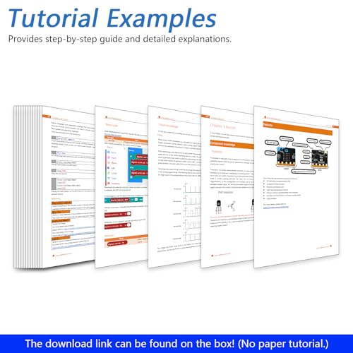 Freenove Super Starter Kit for BBC Micro:bit (Not Included, Works with V1 & V2), 266-Page Detailed Tutorial, 191 Items, 38 Projects, Blocks and Python Code - color: Without Micro Bit